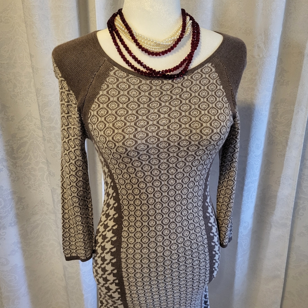 Design History Women's Sweter Dress, Size S, Brown, Pullover